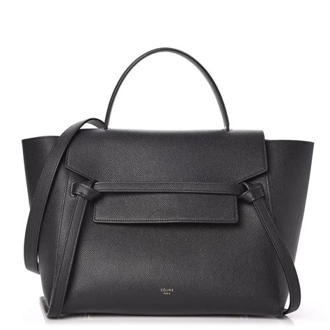 celine grained calfskin mini belt bag black